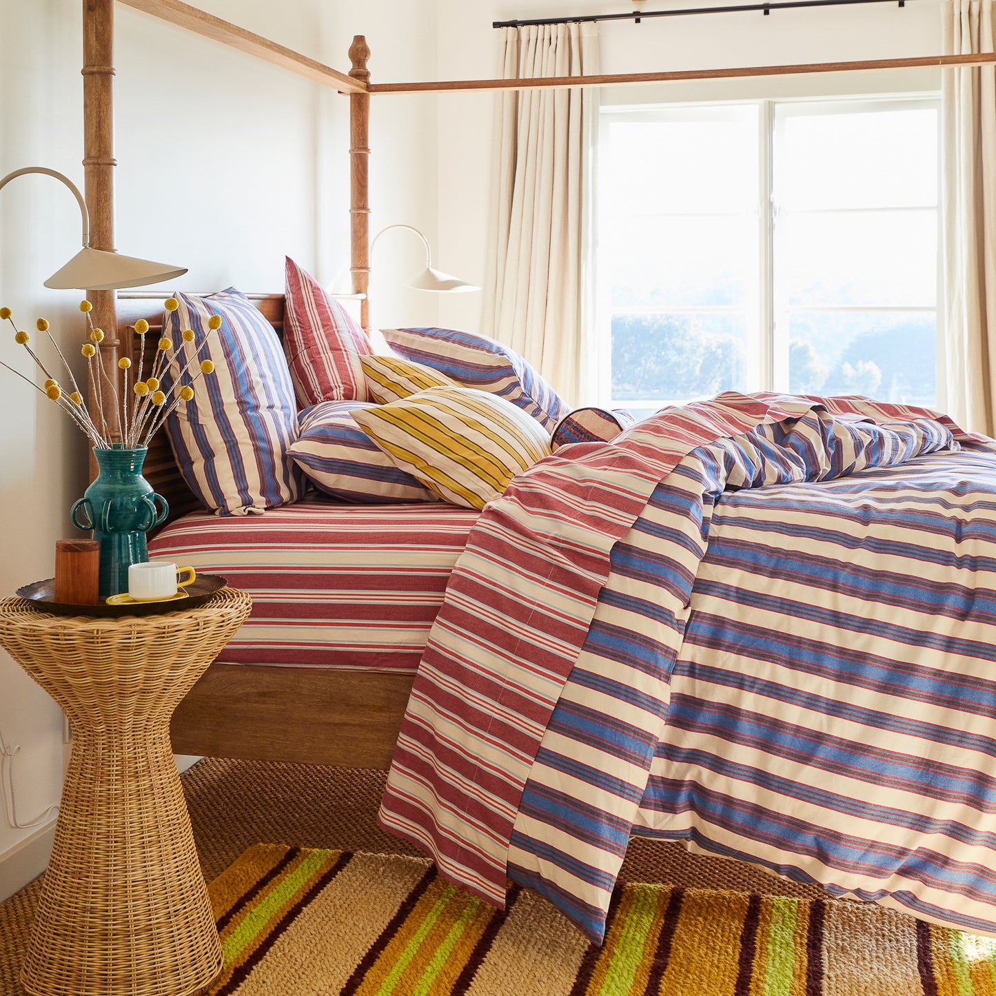Selene Cotton Sheets - Crimson Fitted