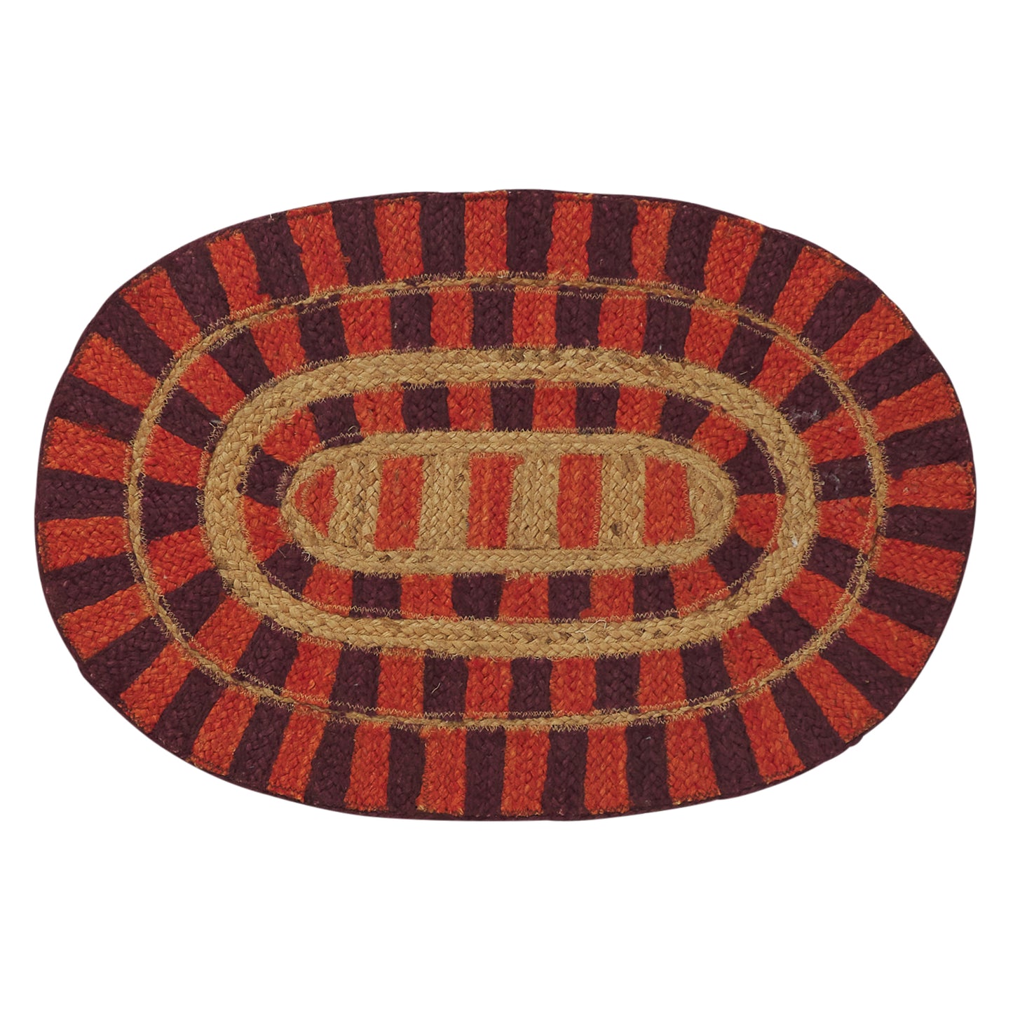 Fernanda Jute Mat - Crimson