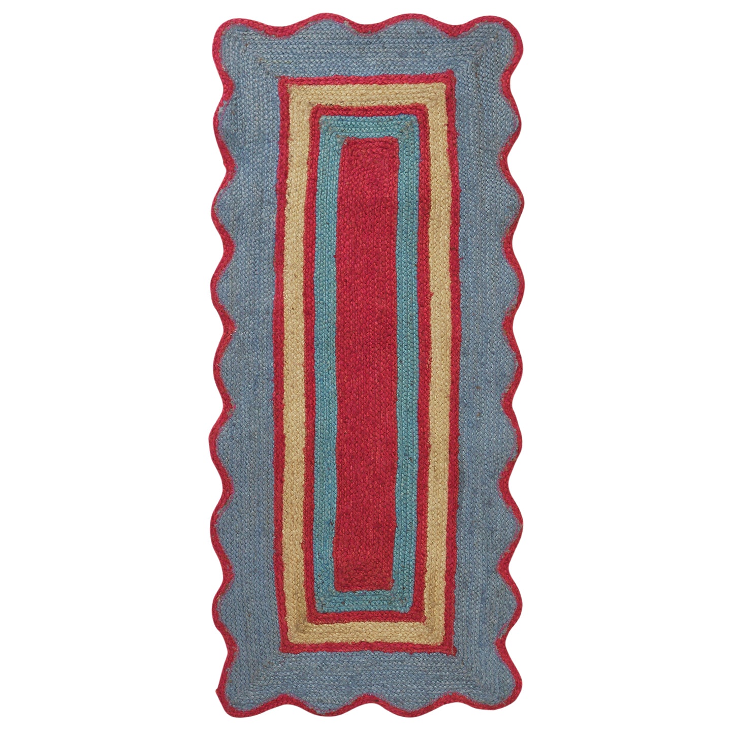 Melvie Jute Runner - Cerulean