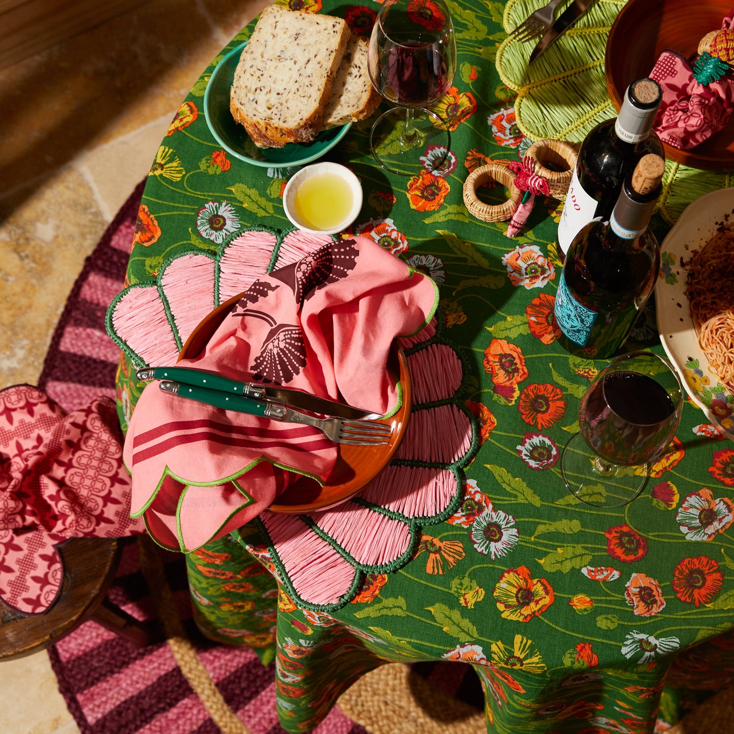 Elena Napkin Set - Hibiscus