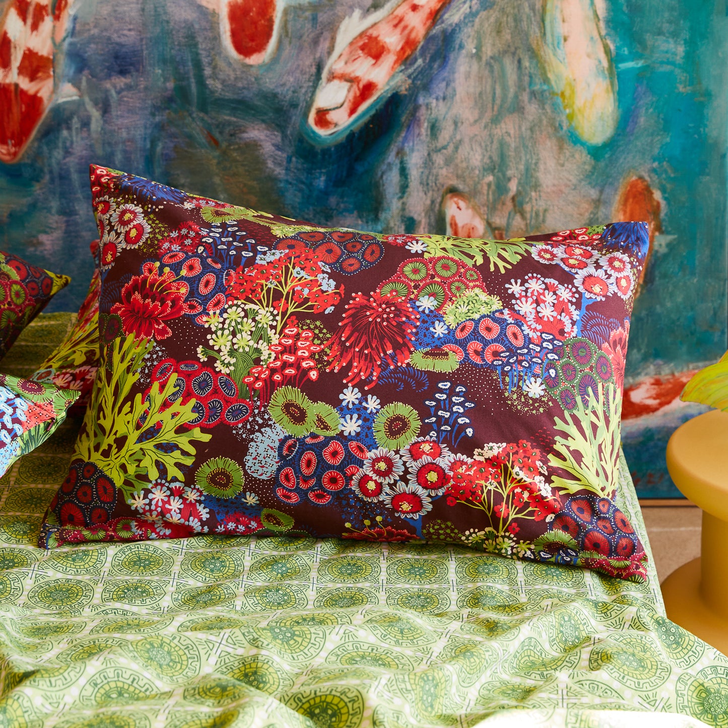 Cora Cotton Pillowcase Set - Garnet