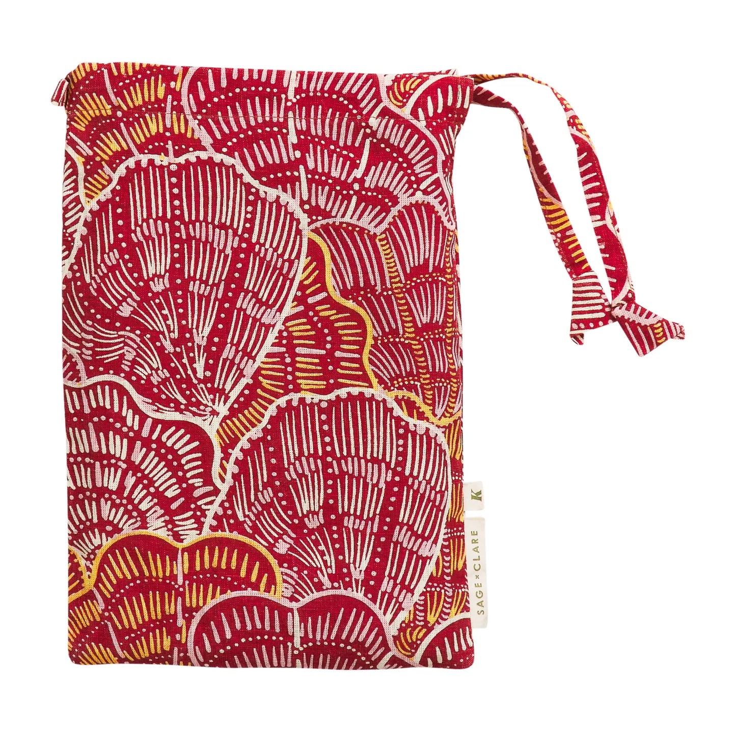 Claudelle Linen Pillowcase Set - Crimson