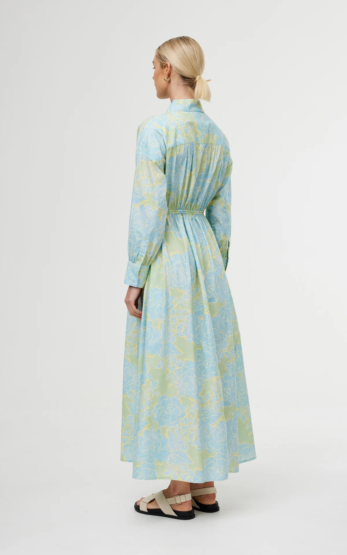 Isla Shirt Dress Ocean Bloom