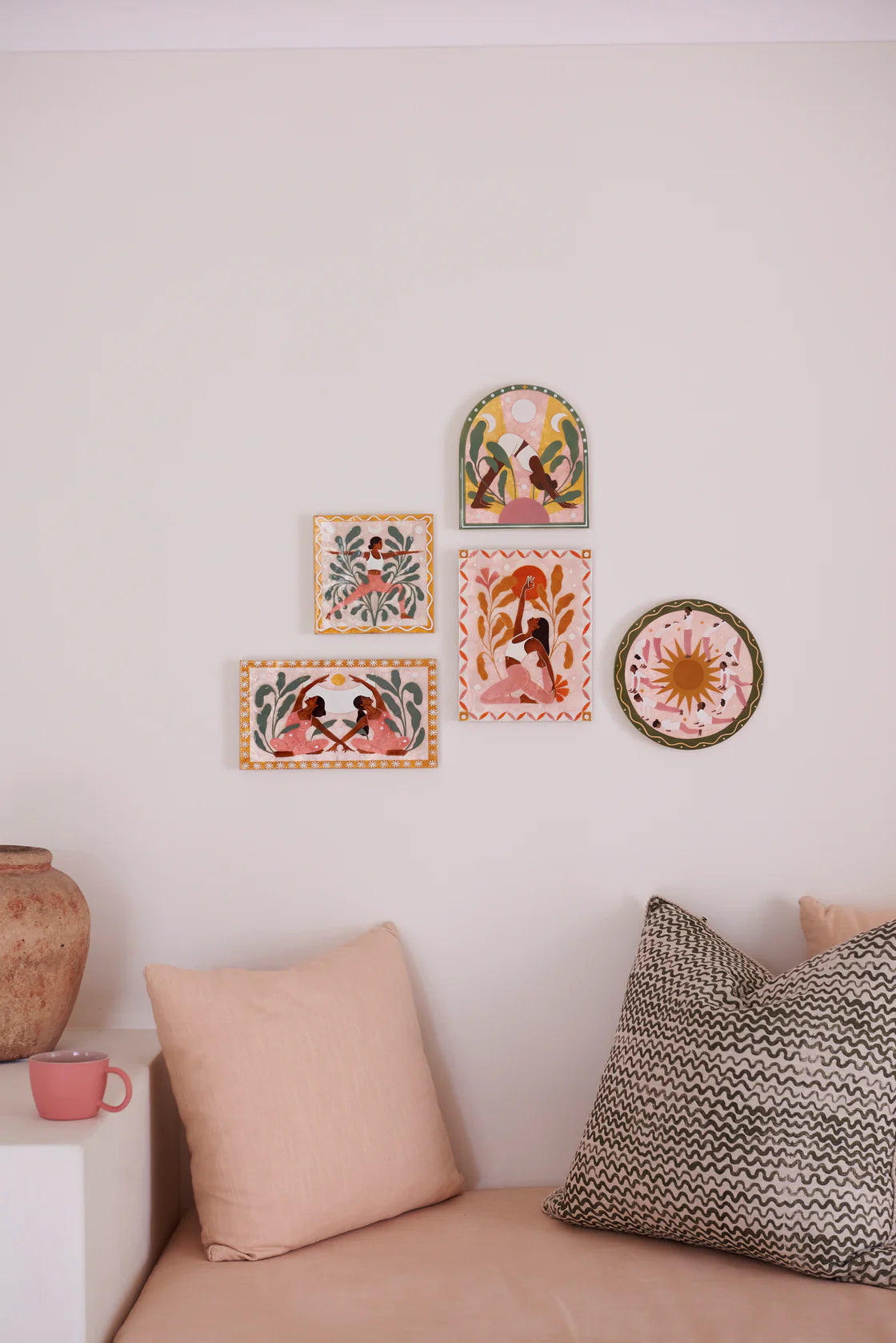 Downward Dog Art Tile