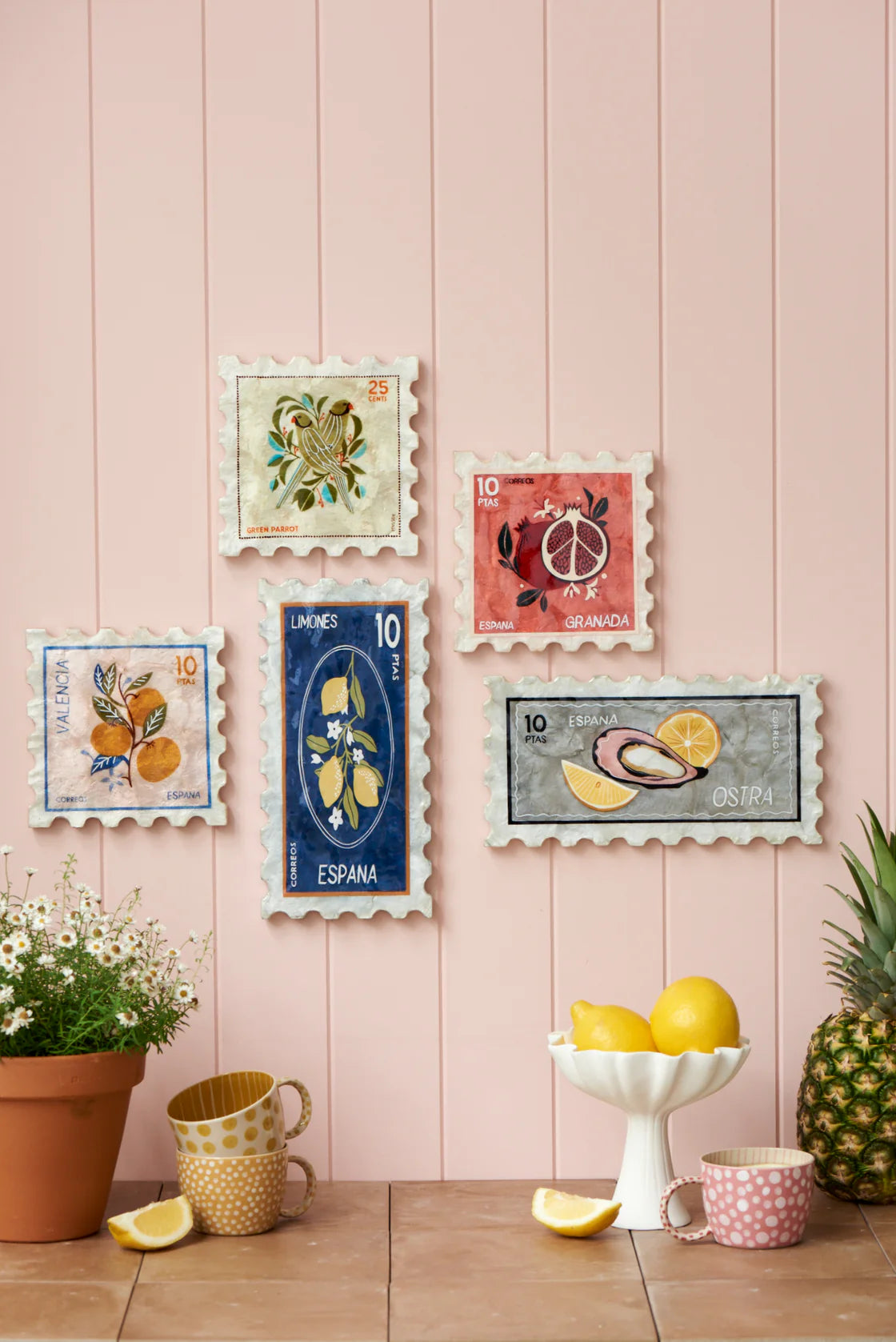 Pomegranate Stamp Wall Art