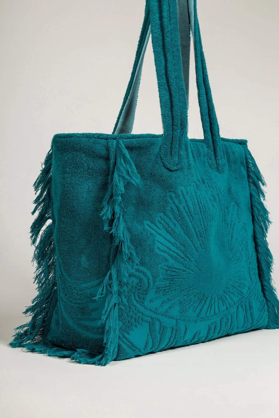 Terry Tote Beach Bag ~ Teal