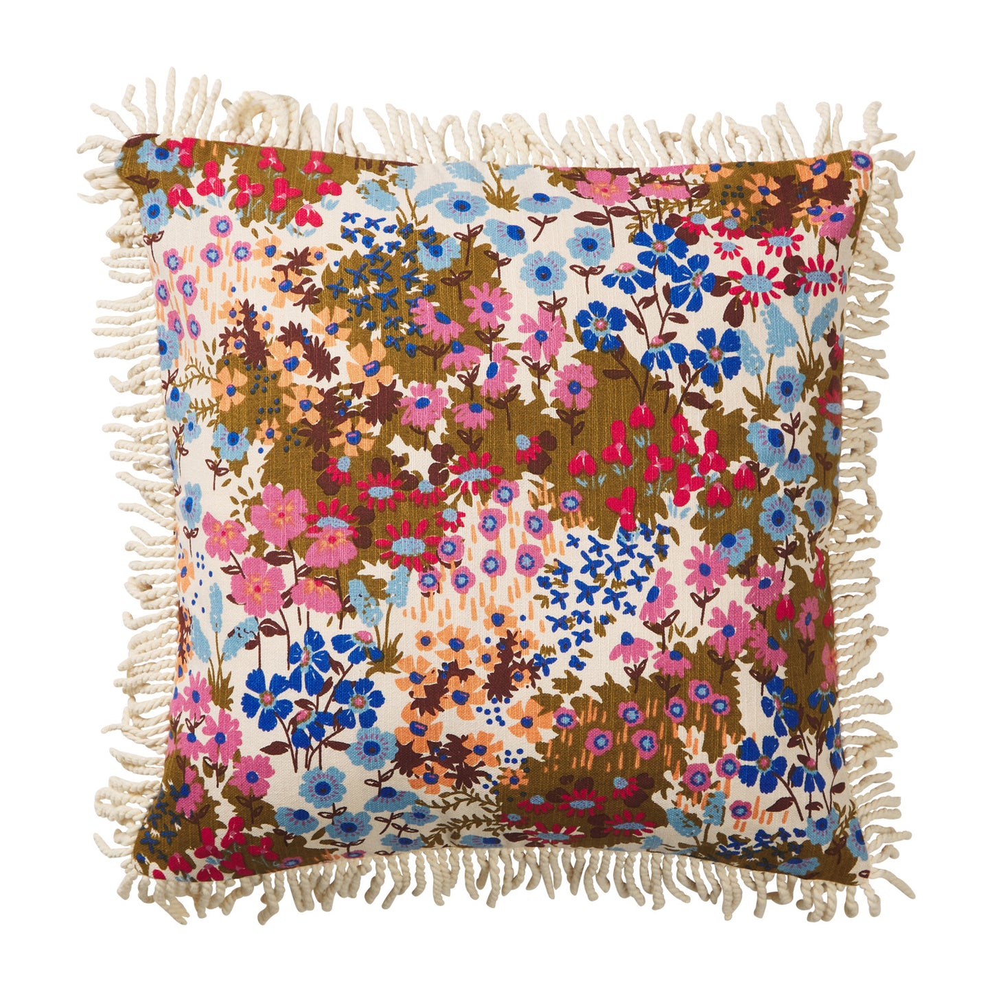 Aisha Fringe Cushion - Ginger Feather Insert