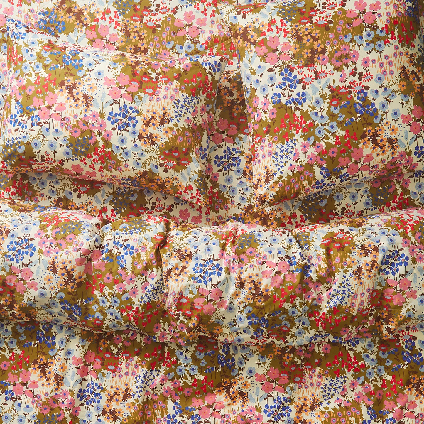 Aisha Cotton Fitted Sheet - Ginger