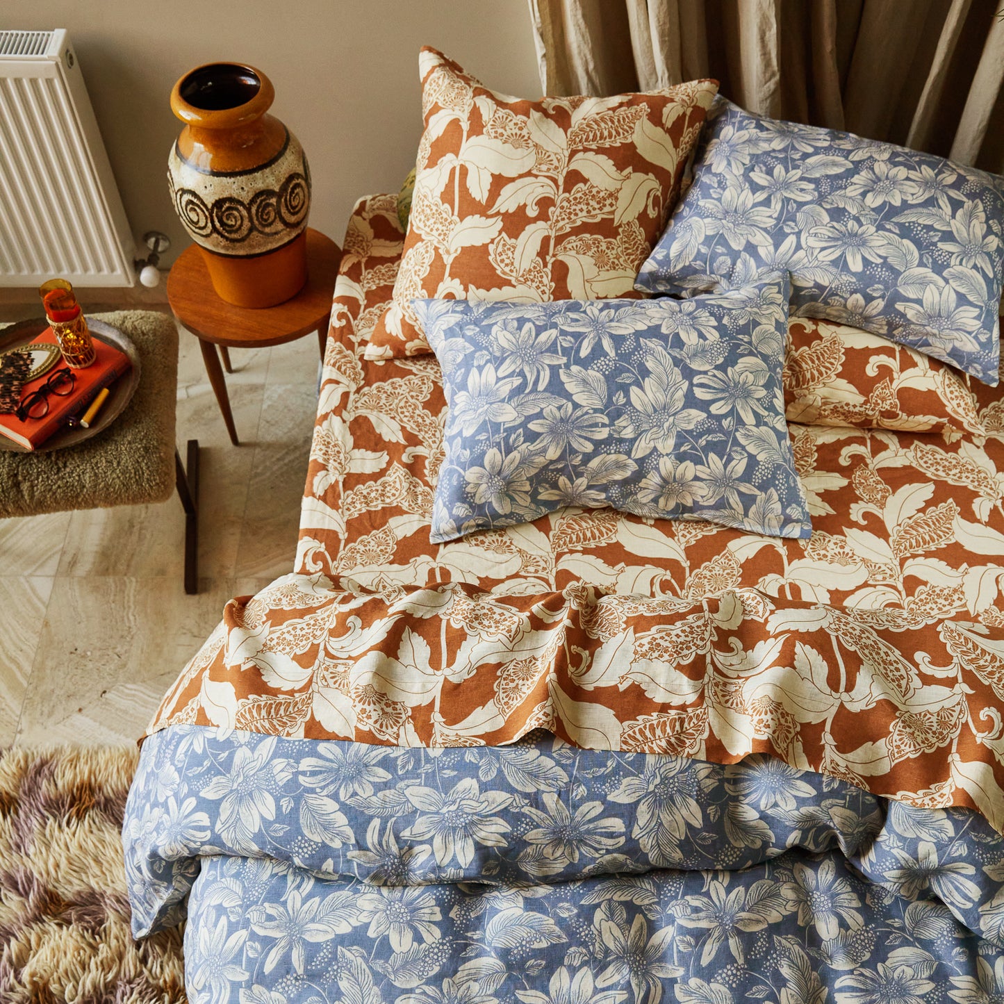 Amrita Linen Pillowcase Set of 2 - Smoke