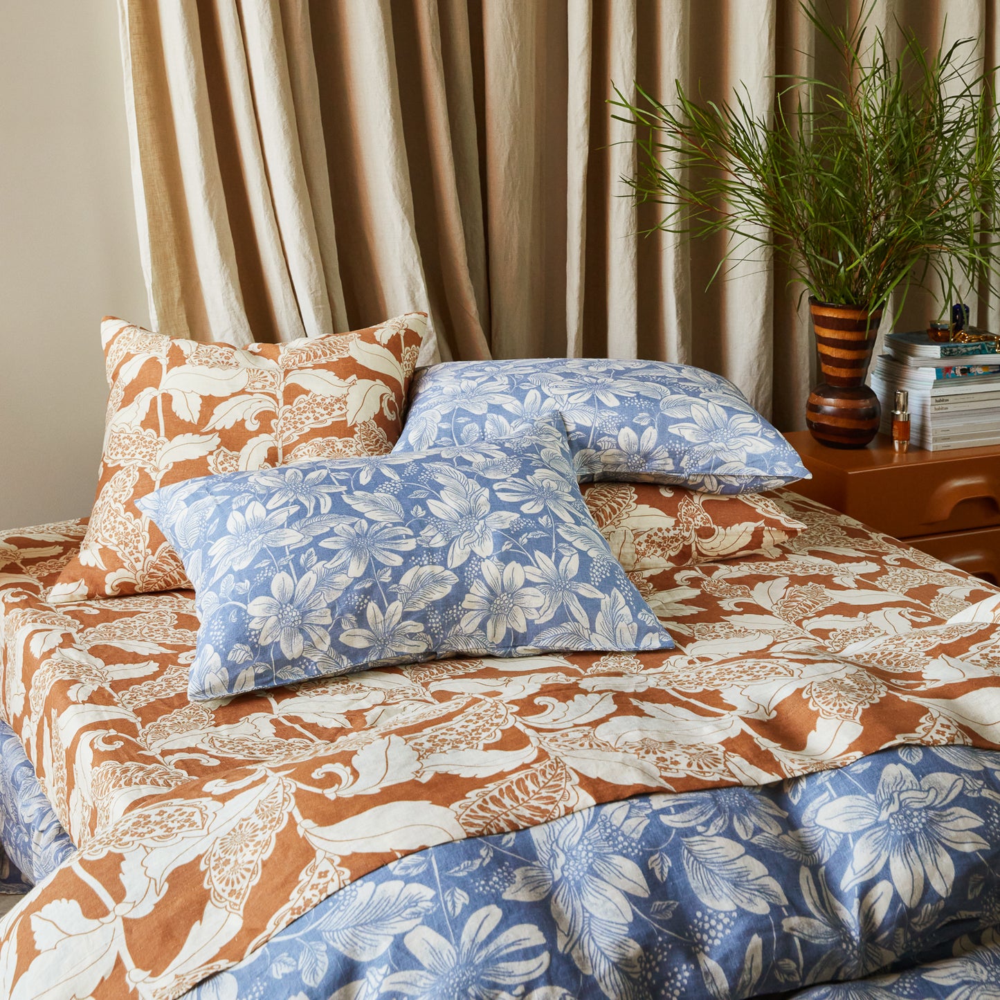 Amrita Linen Pillowcase Set of 2 - Smoke