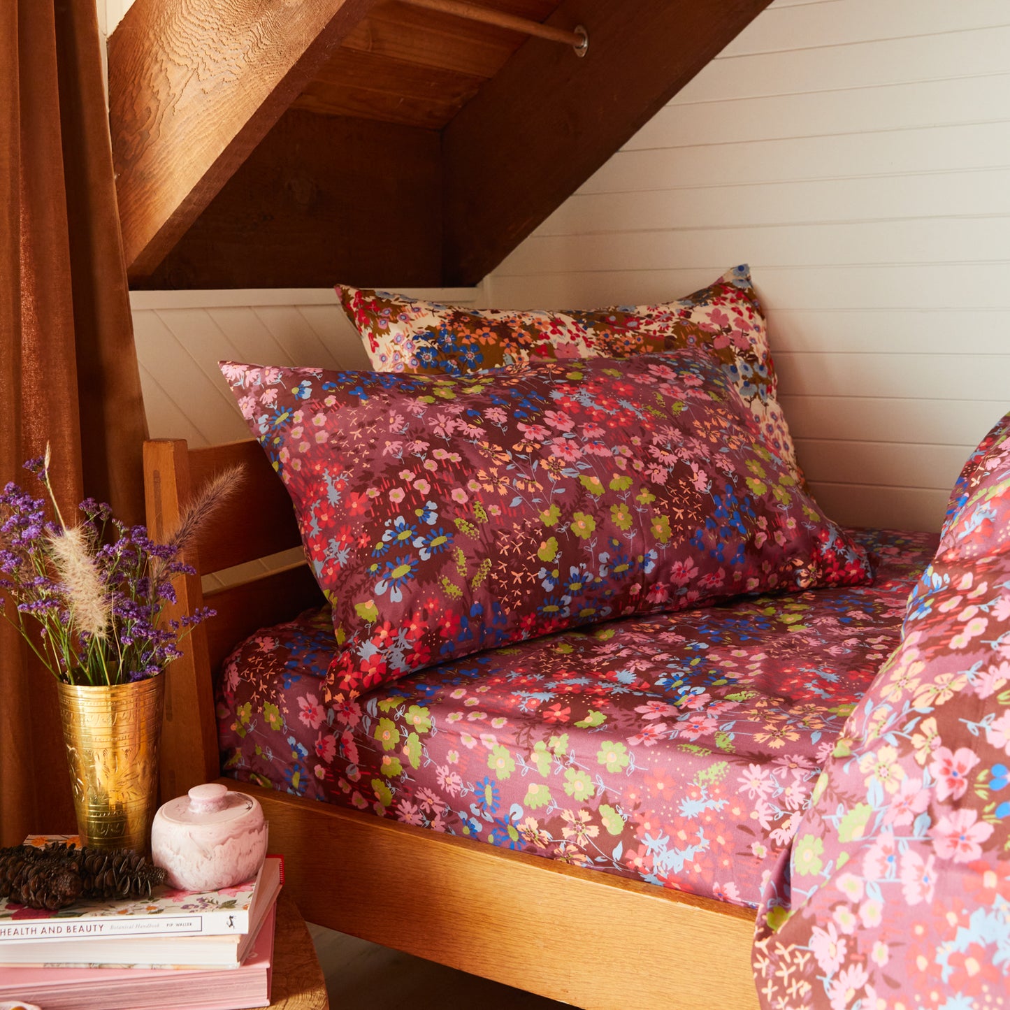 Aisha Cotton Pillowcase Plumberry Set of 2