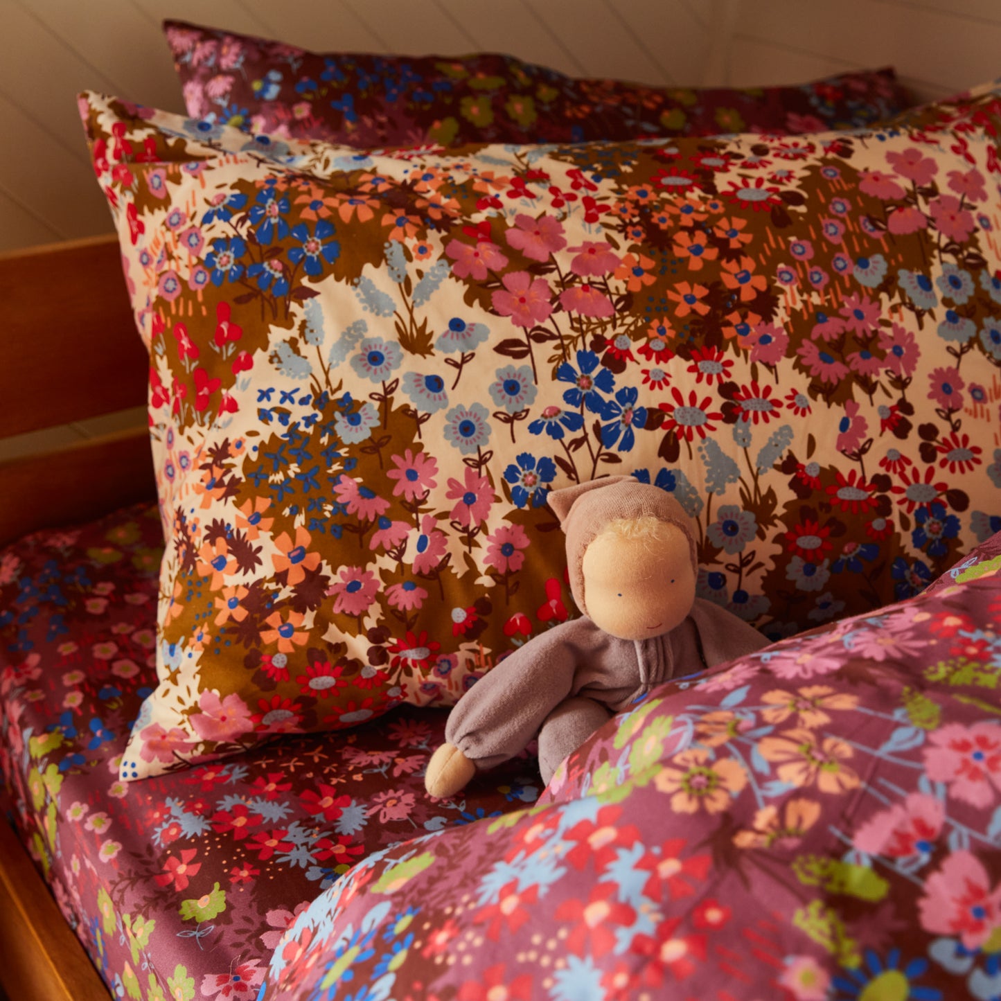 Aisha Cotton Pillowcase Ginger Set of 2