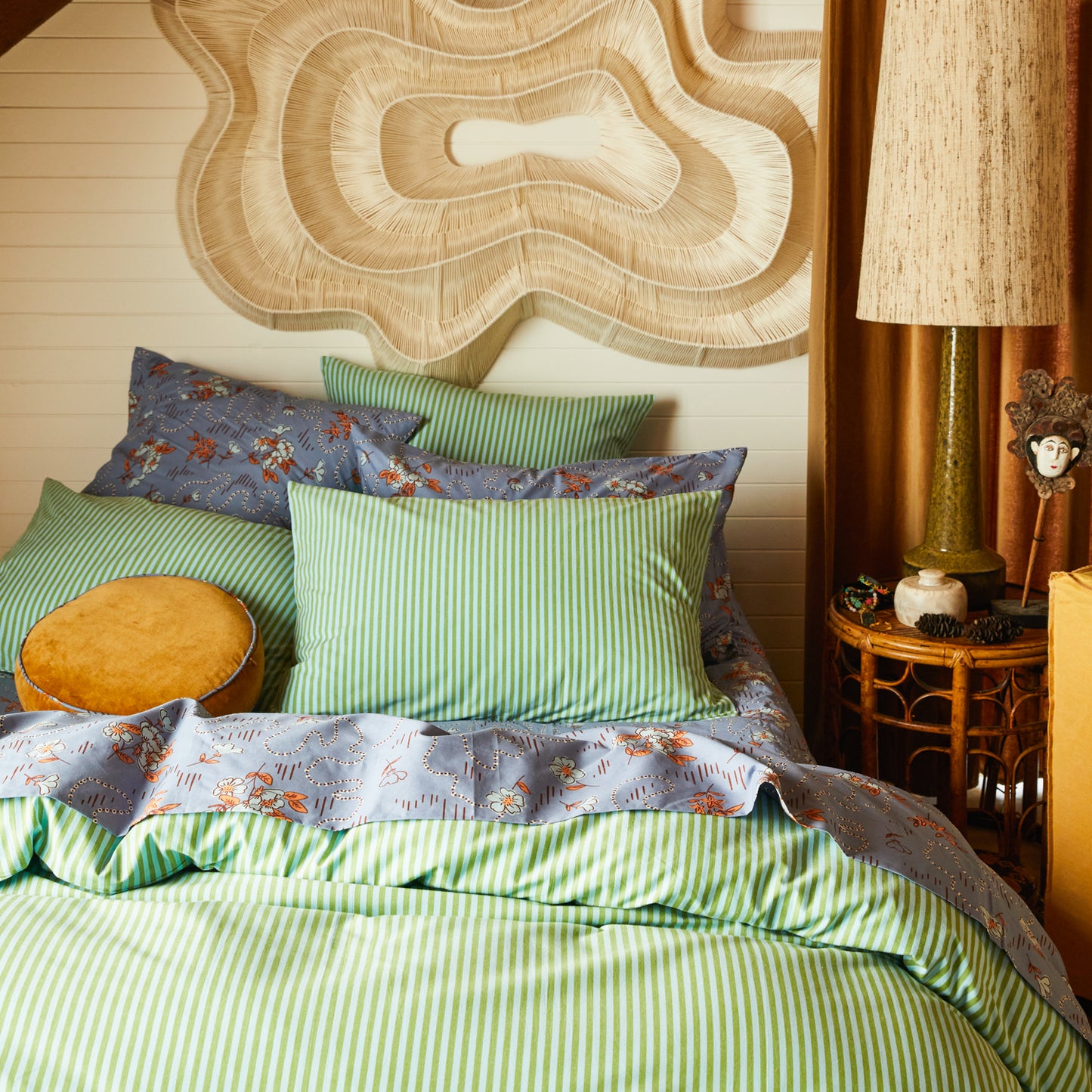 Bundi Cotton Pillowcase Set of 2 - Palm
