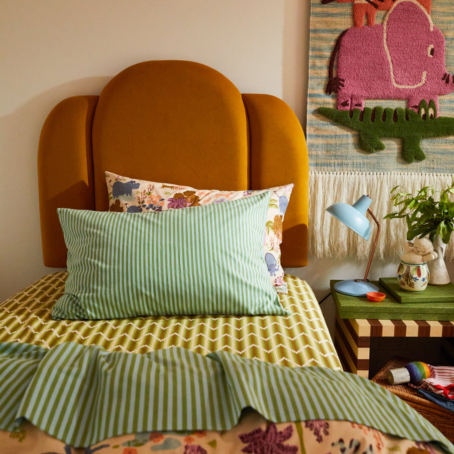 Bundi Cotton Pillowcase Set of 2 - Palm