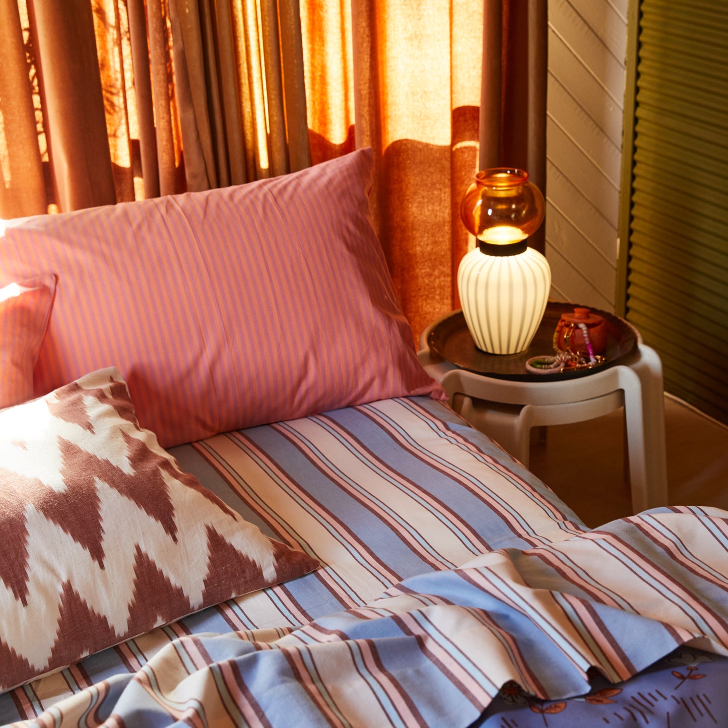 Bundi Cotton Pillowcase Set of 2 - Rosewater
