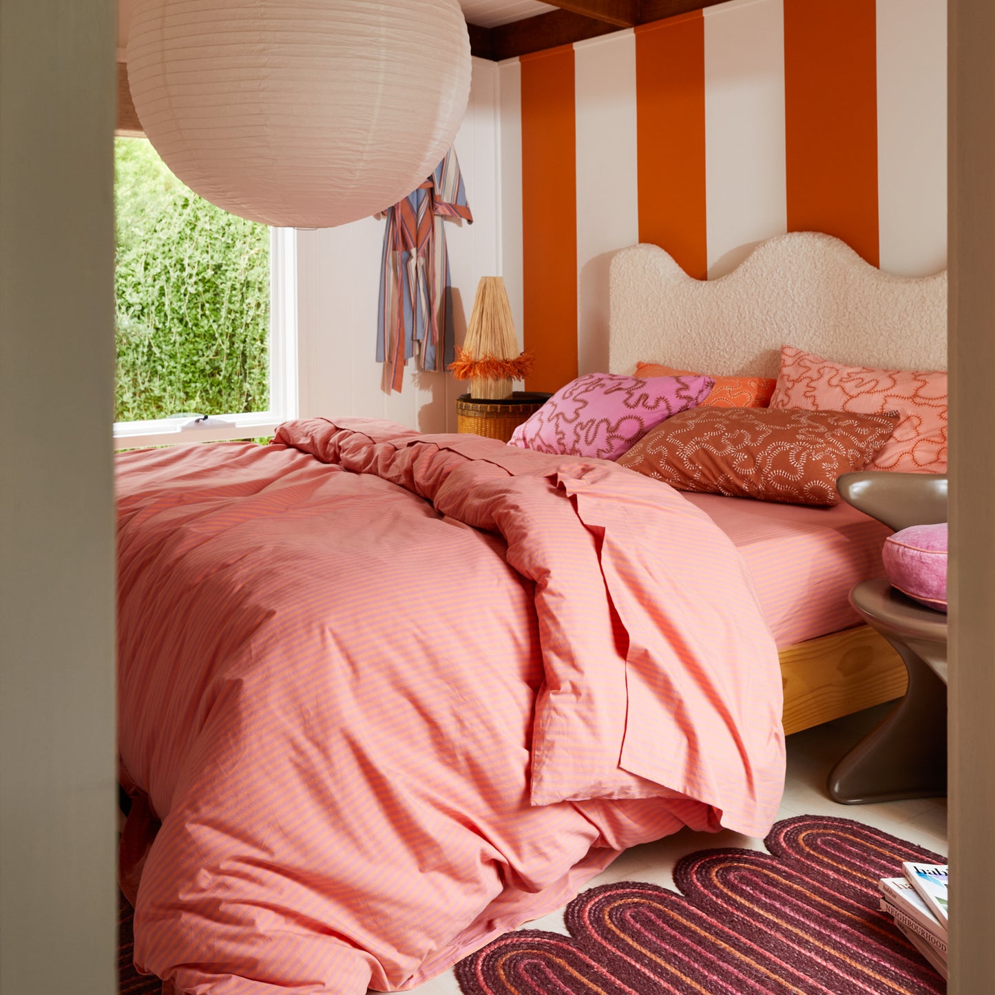Bundi Cotton Quilt Cover - Rosewater