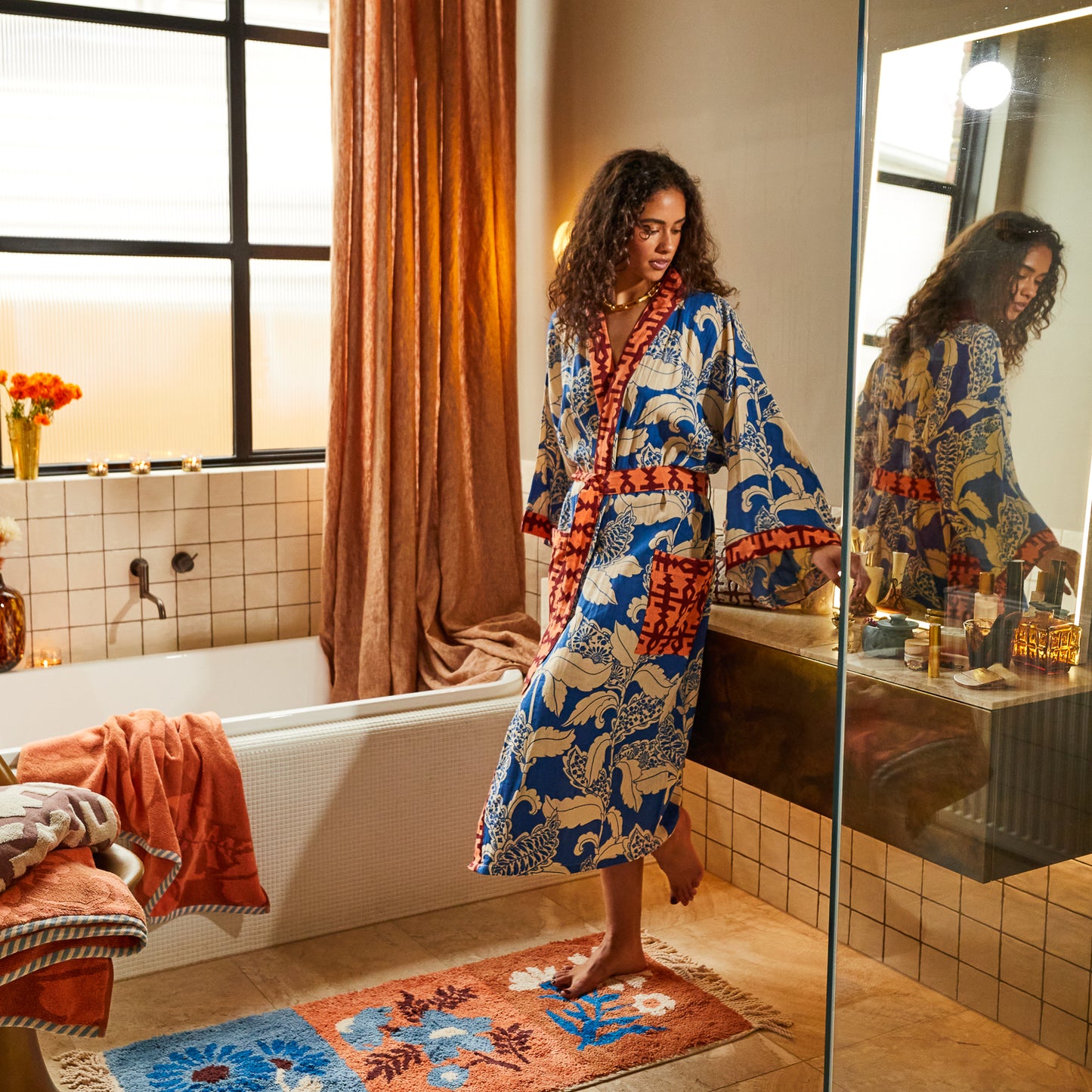 Lata Cotton Bath Robe