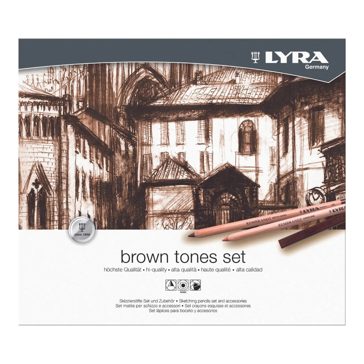 LYRA Rembrandt Brown Tones 25 pcs in Metal Box