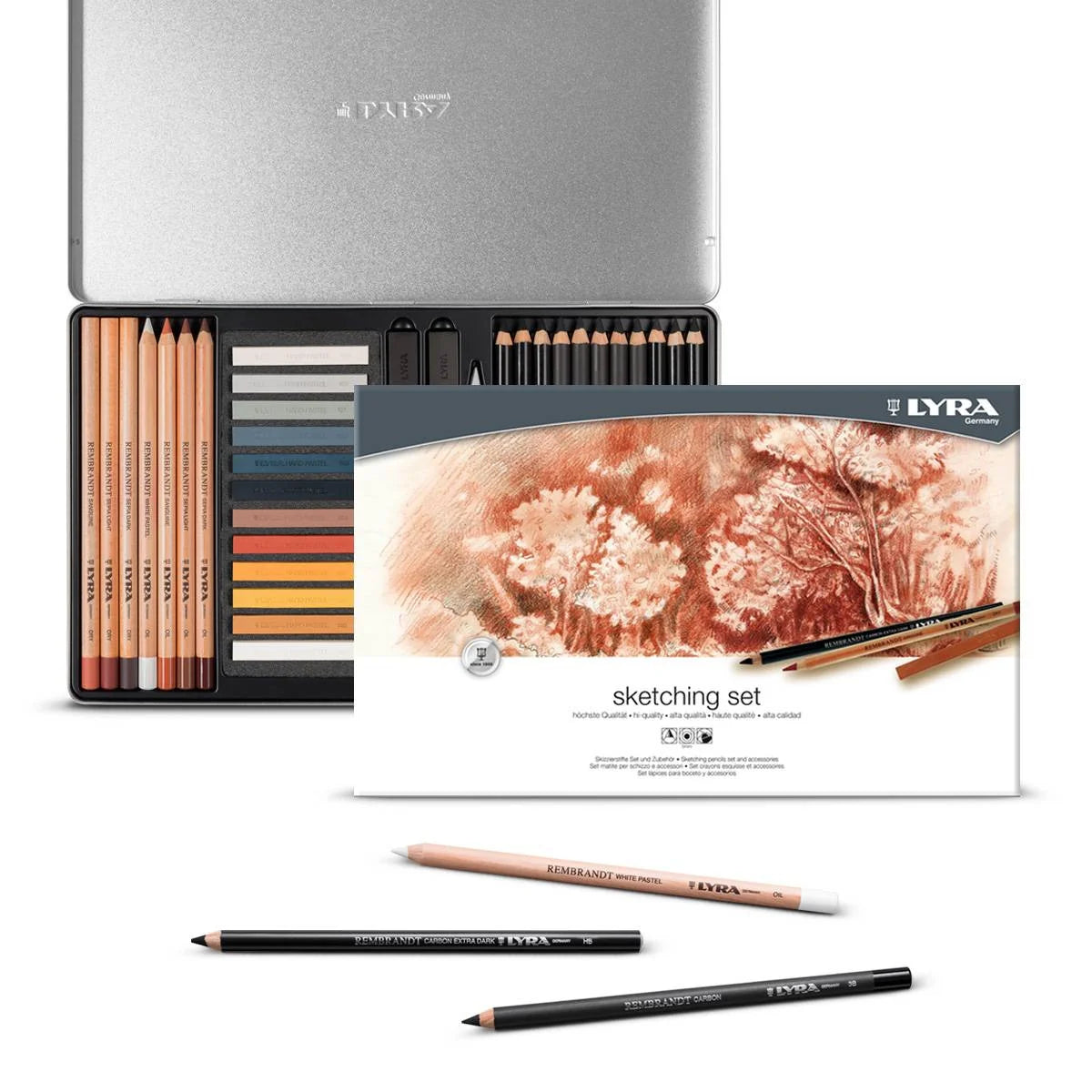 Lyra Rembrandt Sketching Set Tin 35 pce