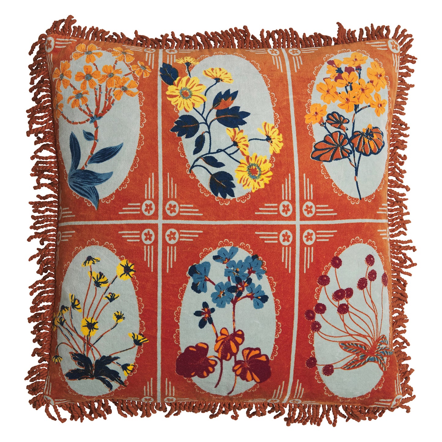 Gigi Velvet Cushion - Copper Feather Insert