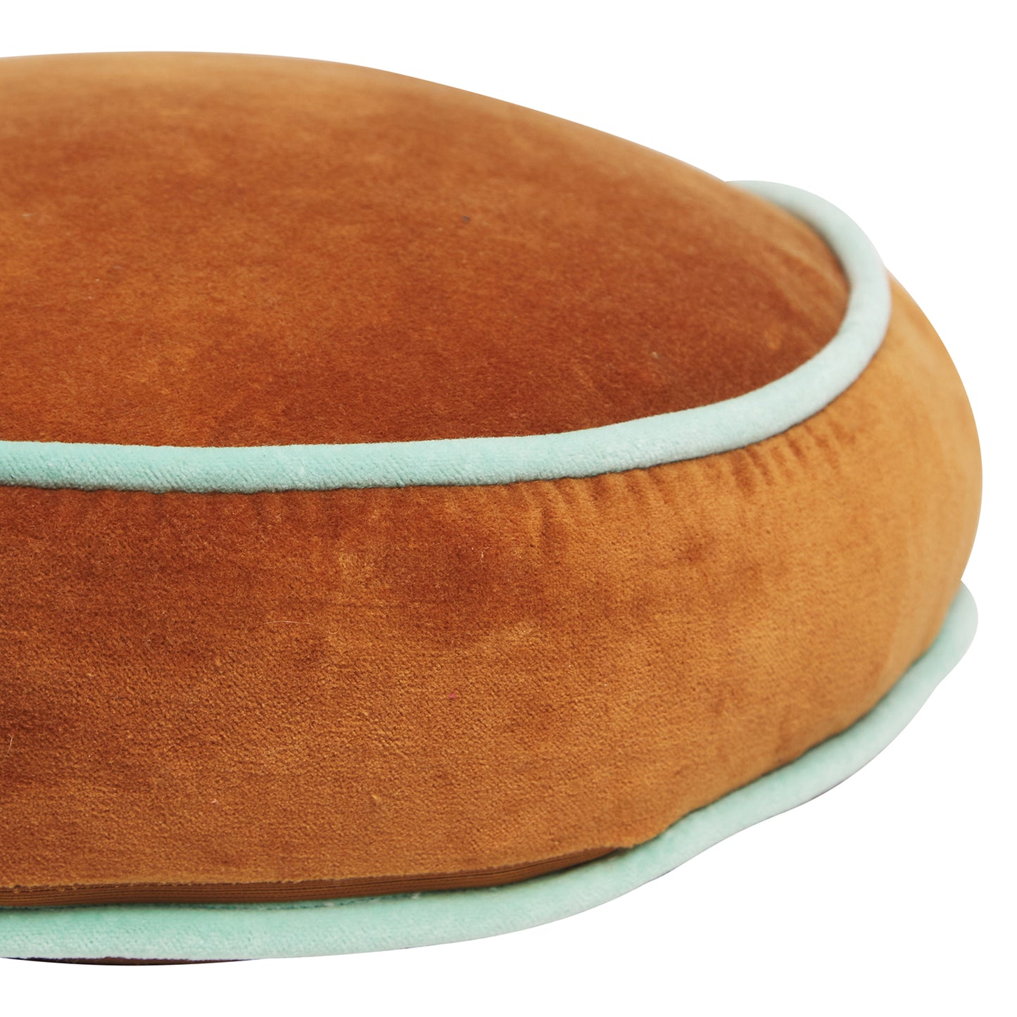 Castilo Round Velvet Cushion - Copper Feather Insert