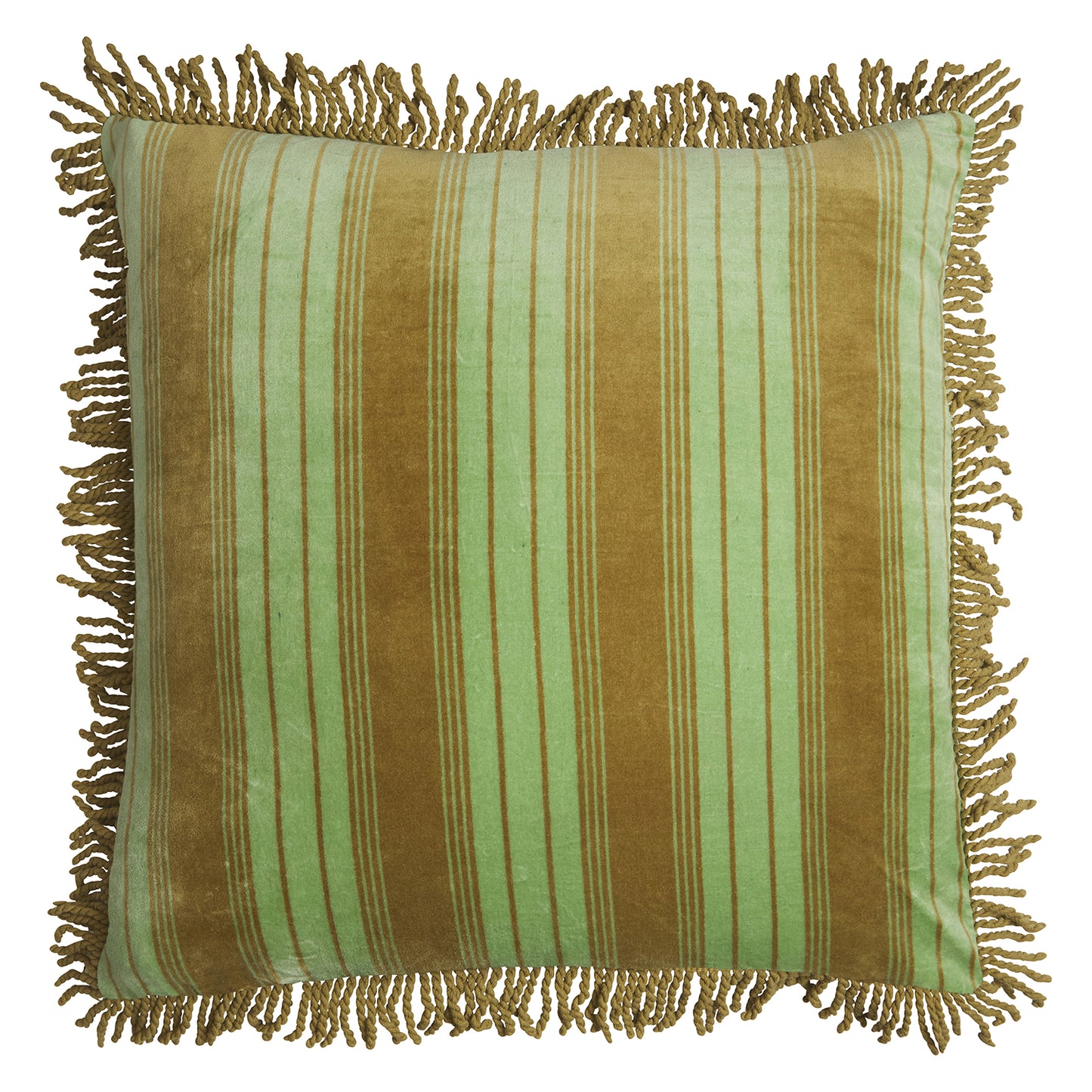 Brigitte Velvet Cushion - Olive Feather Insert