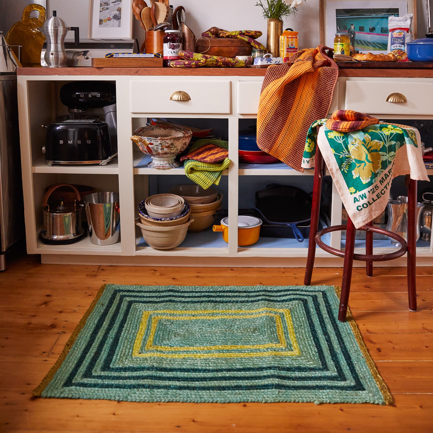 Lenore Jute Mat - Emerald