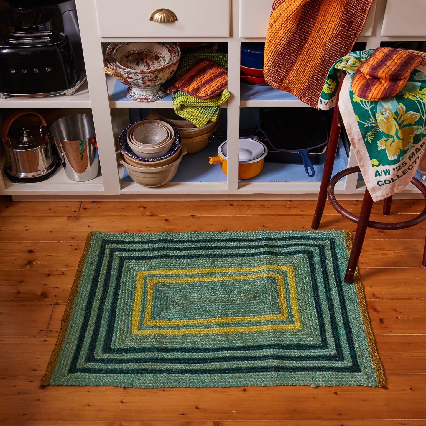 Lenore Jute Mat - Emerald