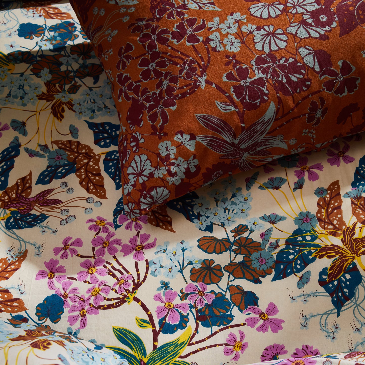 Jeanette Cotton Pillowcase Set - Copper