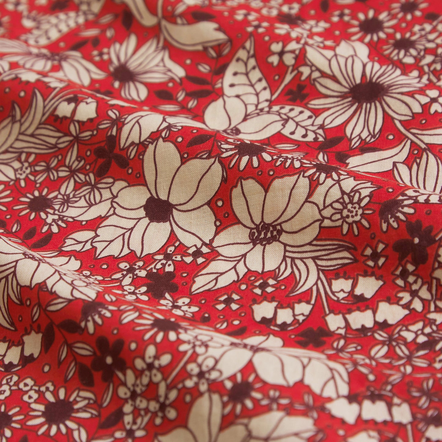 Evette Cotton Quilt Cover - Scarlet