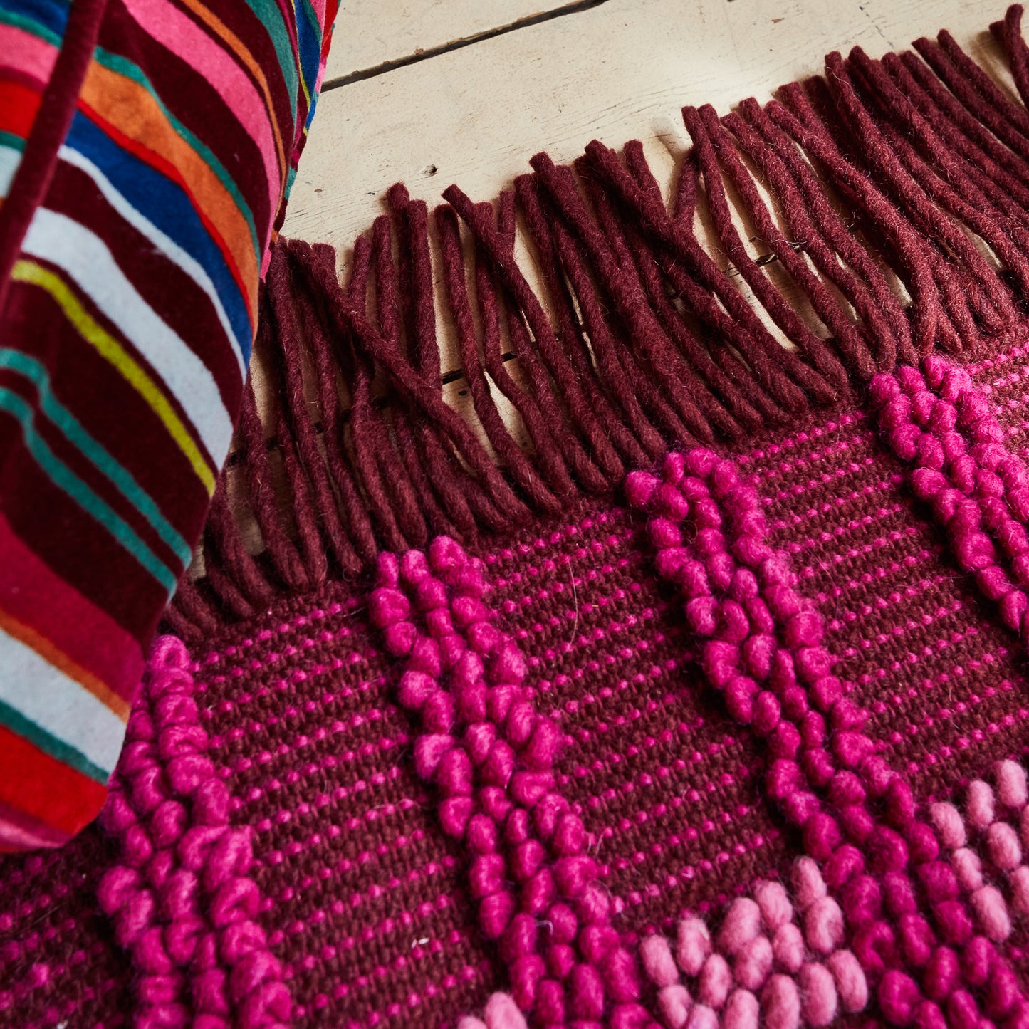 Morell Knotted Rug - Fuchsia