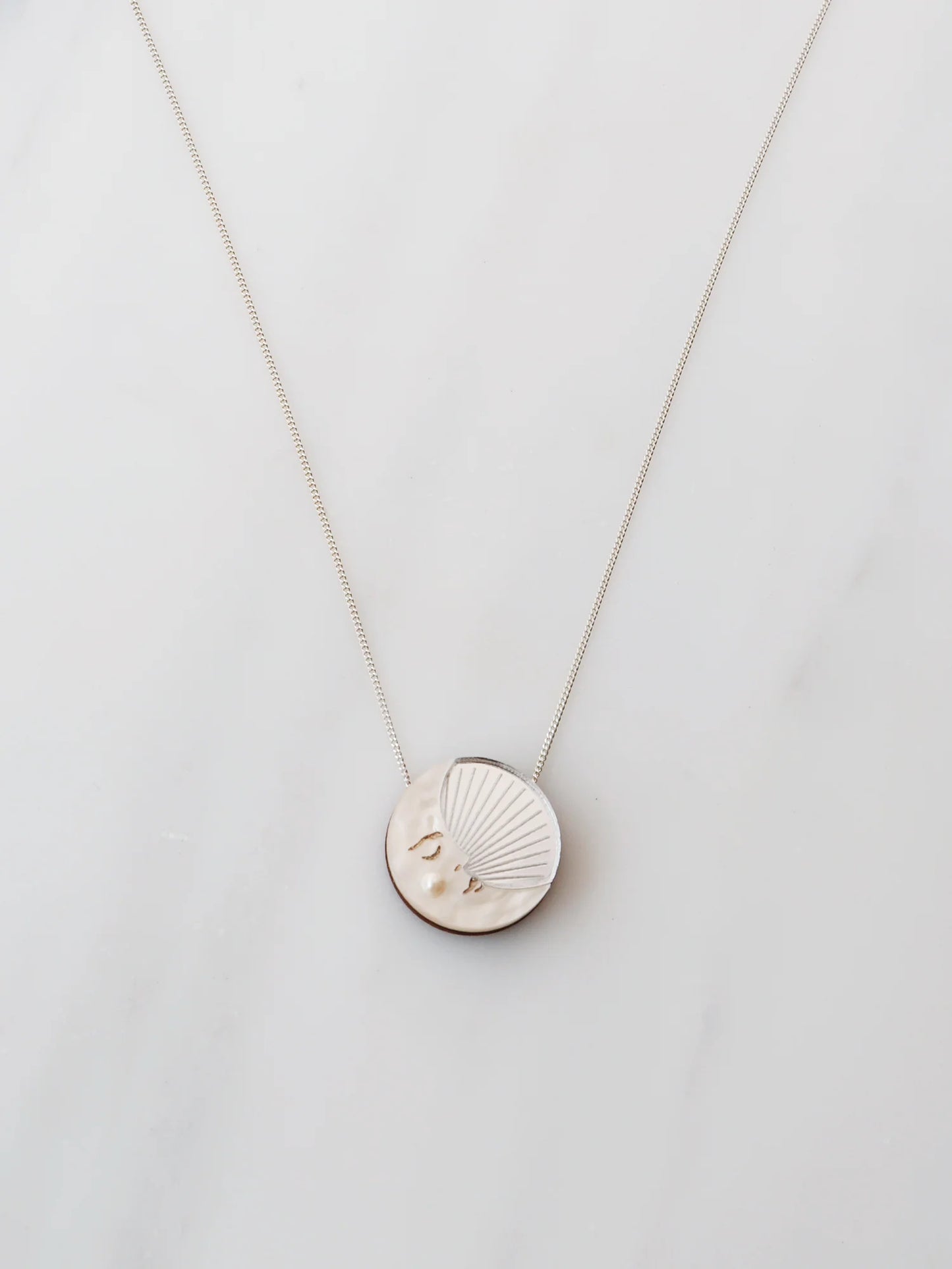 Moon Necklace - Silver