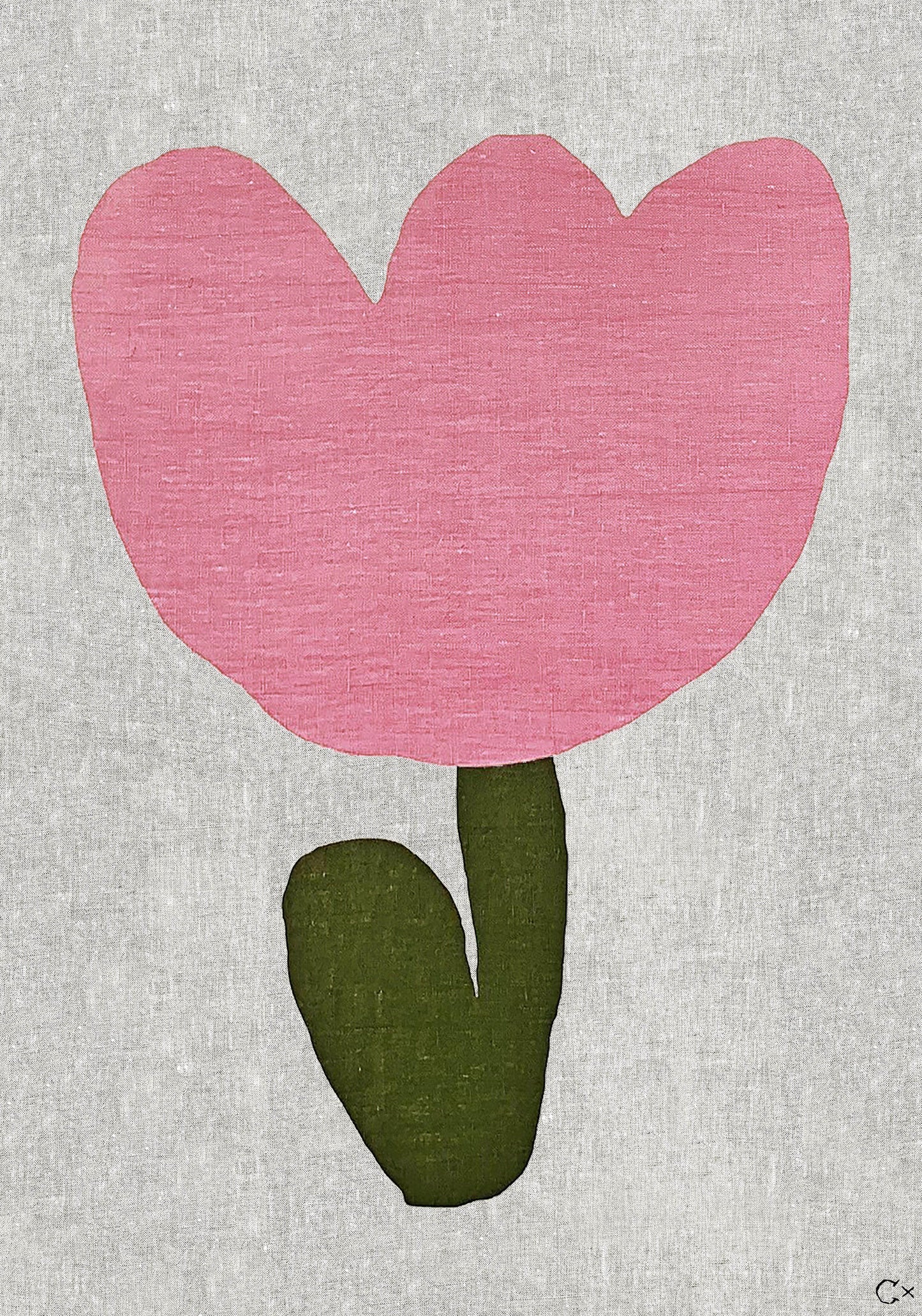 Baby Flower Linen Art Print