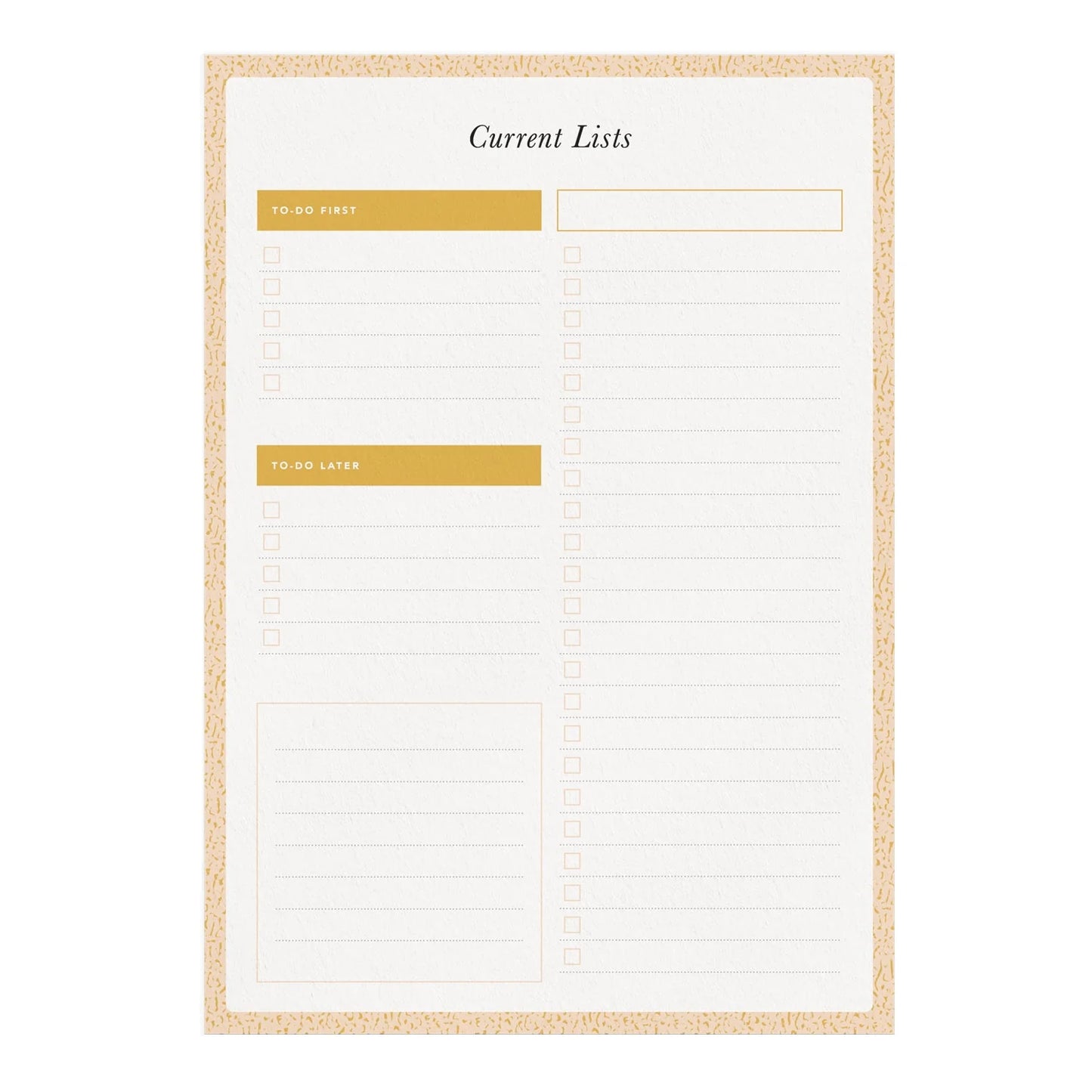 Ochre Composition Listmaker Notepad