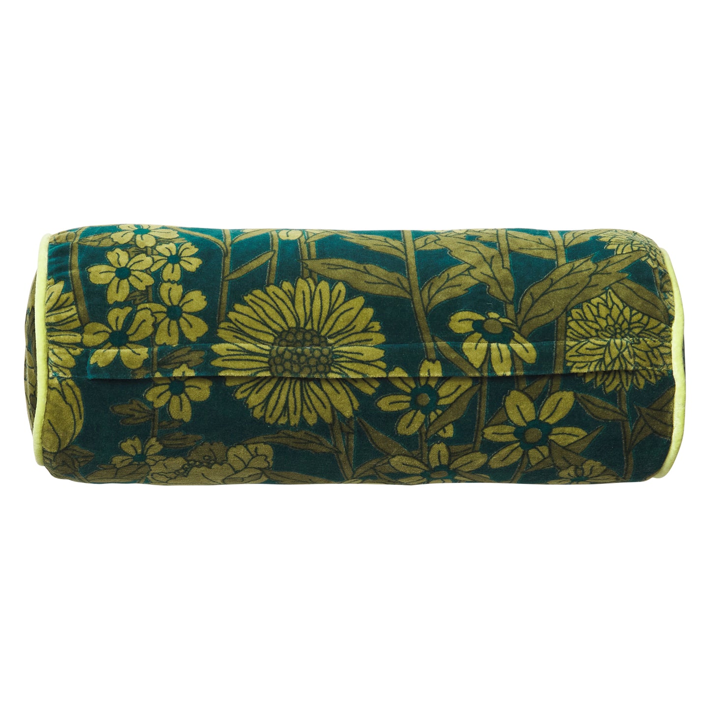 Bernanda Velvet Bolster Cushion Peacock