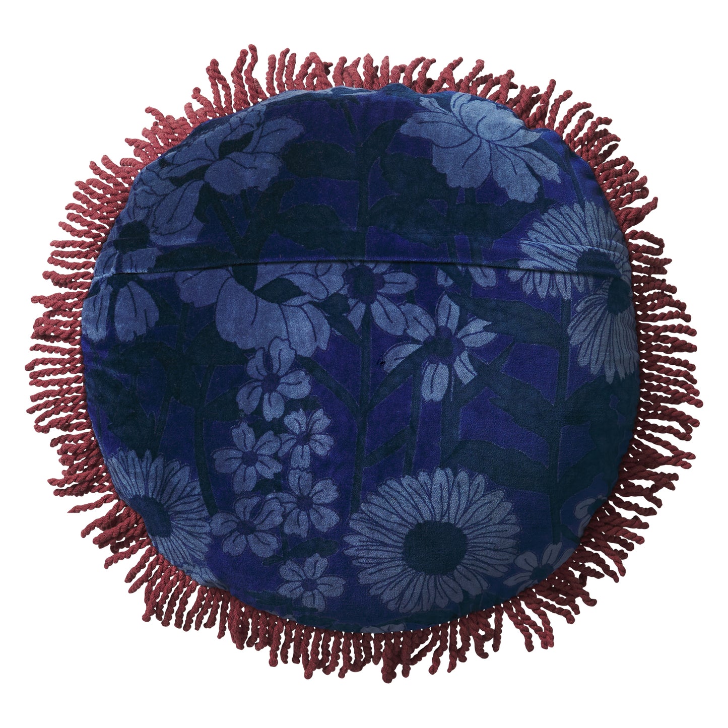 Bernanda Velvet Round Cushion Lapis