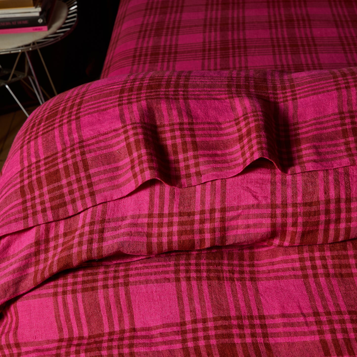 Pello Linen Flat Sheet Bougainvillea