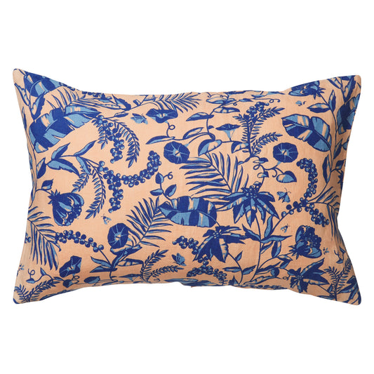 Safia Linen Pillowcase Set of 2 Blue Jay