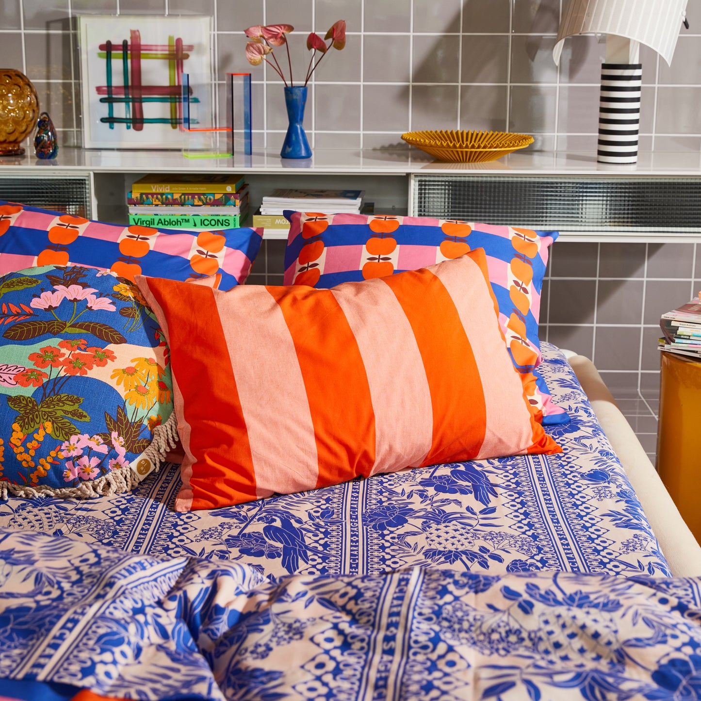 Blanca Cotton Pillowcase Set - Aperol