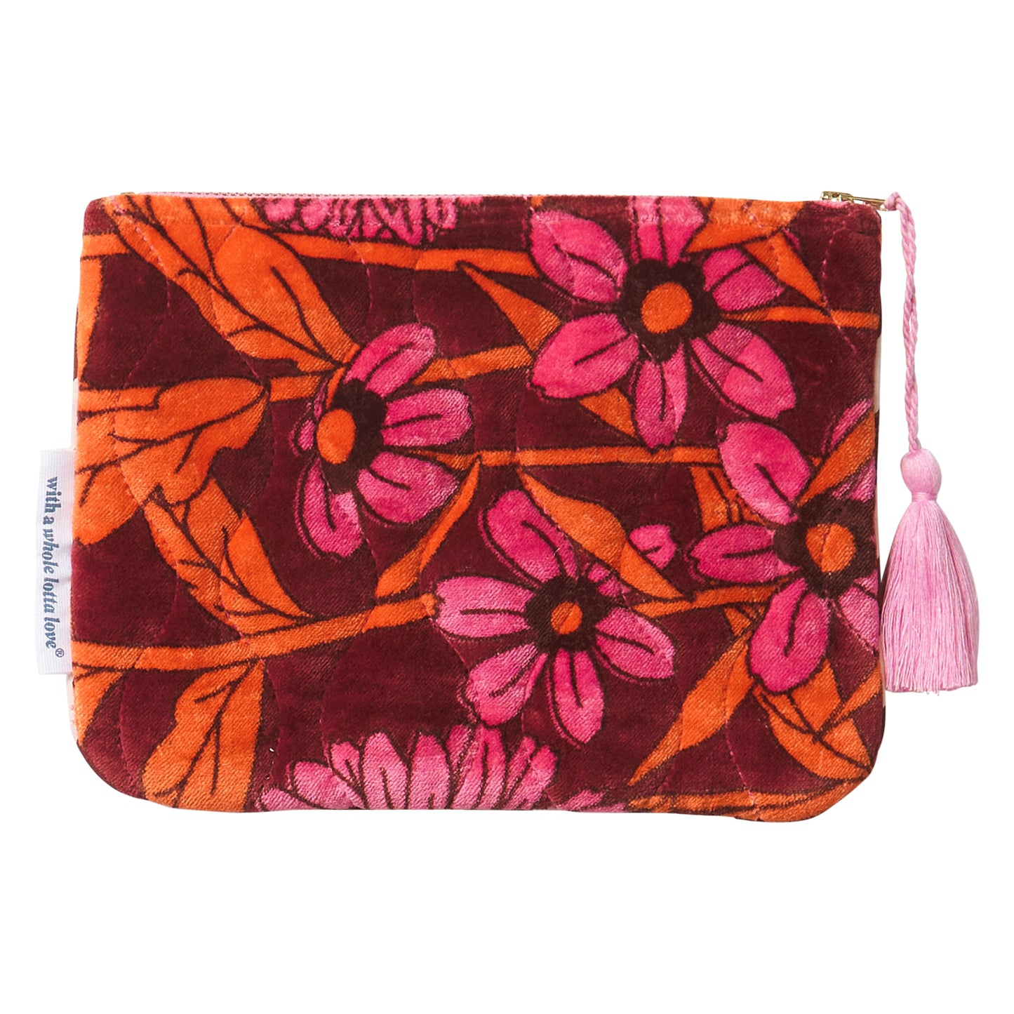 Bernanda Velvet Pouch - Port