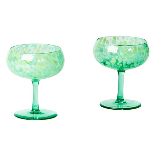Glass Coupe Dots - set of 2
