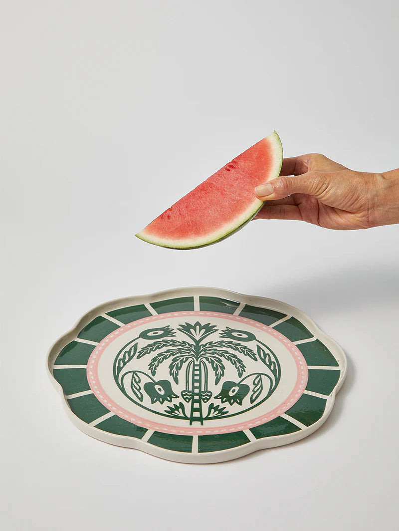 Del Sol Palm Platter Green