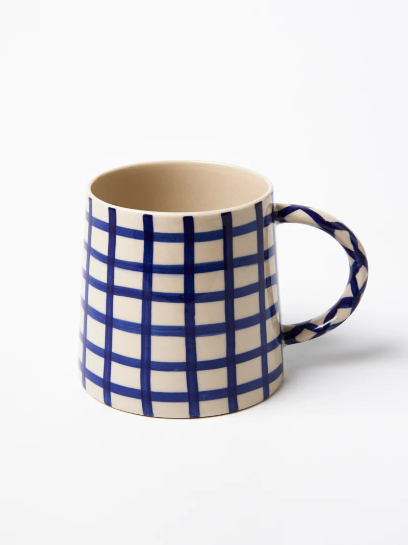 Larder Check Mug Navy