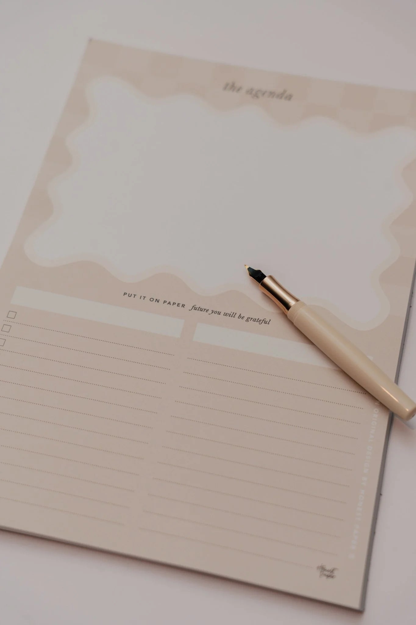 Scalloped Agenda A4 Notebook