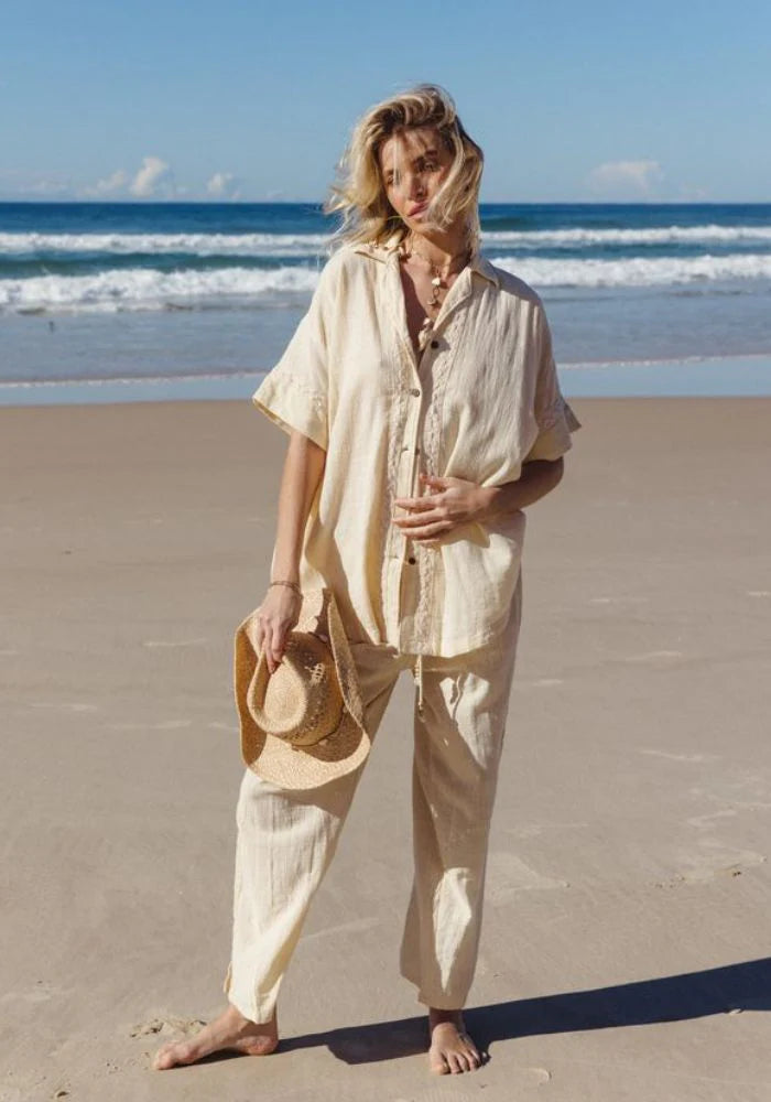 Cove Pant Lace Trim ~ Butter