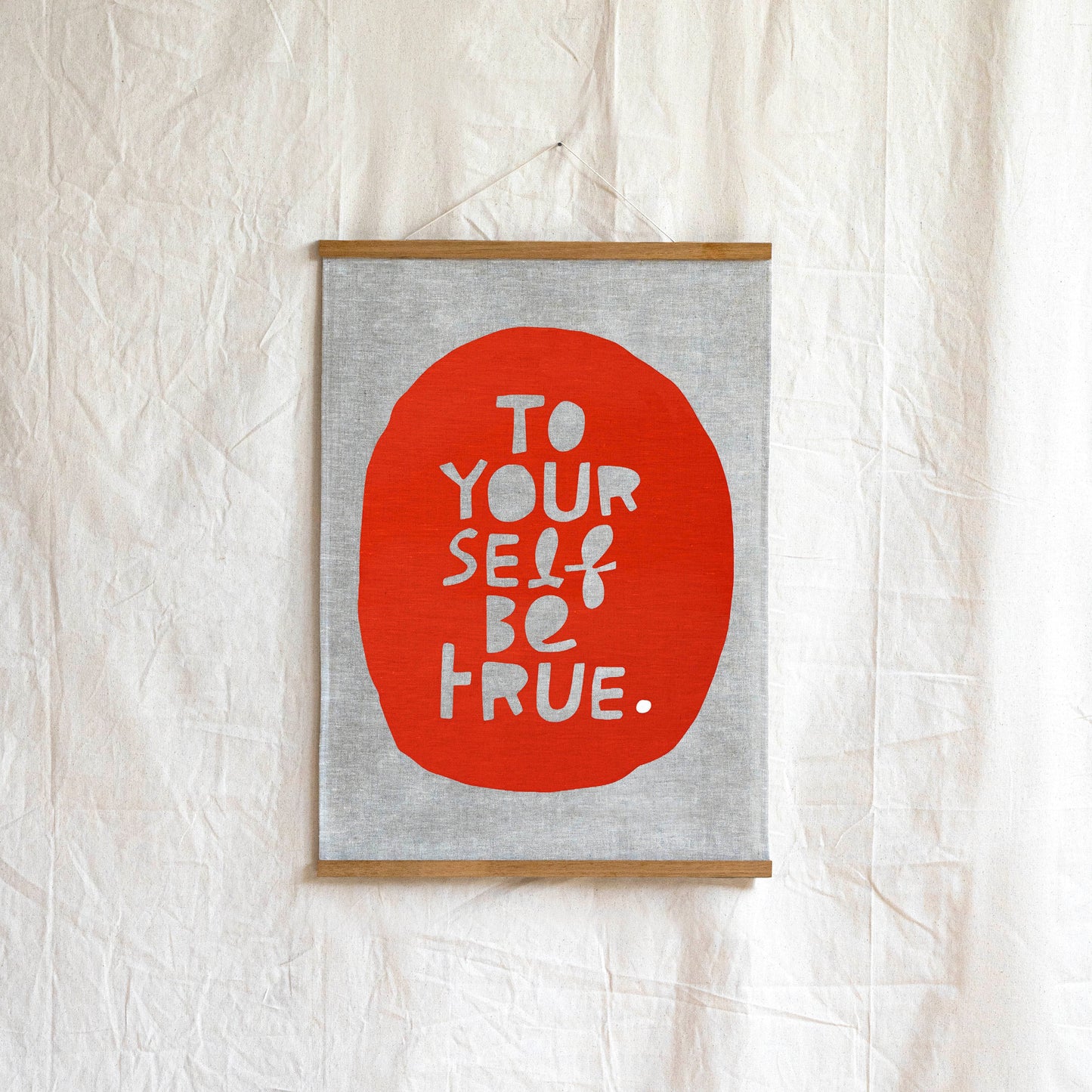 To Yourself Be True Linen Art Print