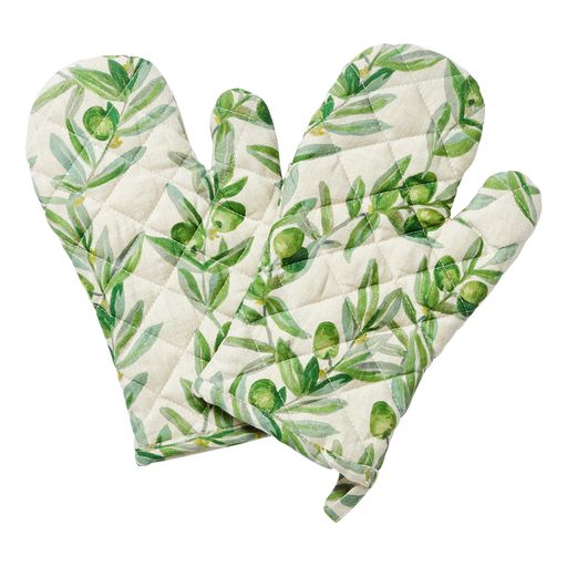 Oven Mitt Pair - Olive Green
