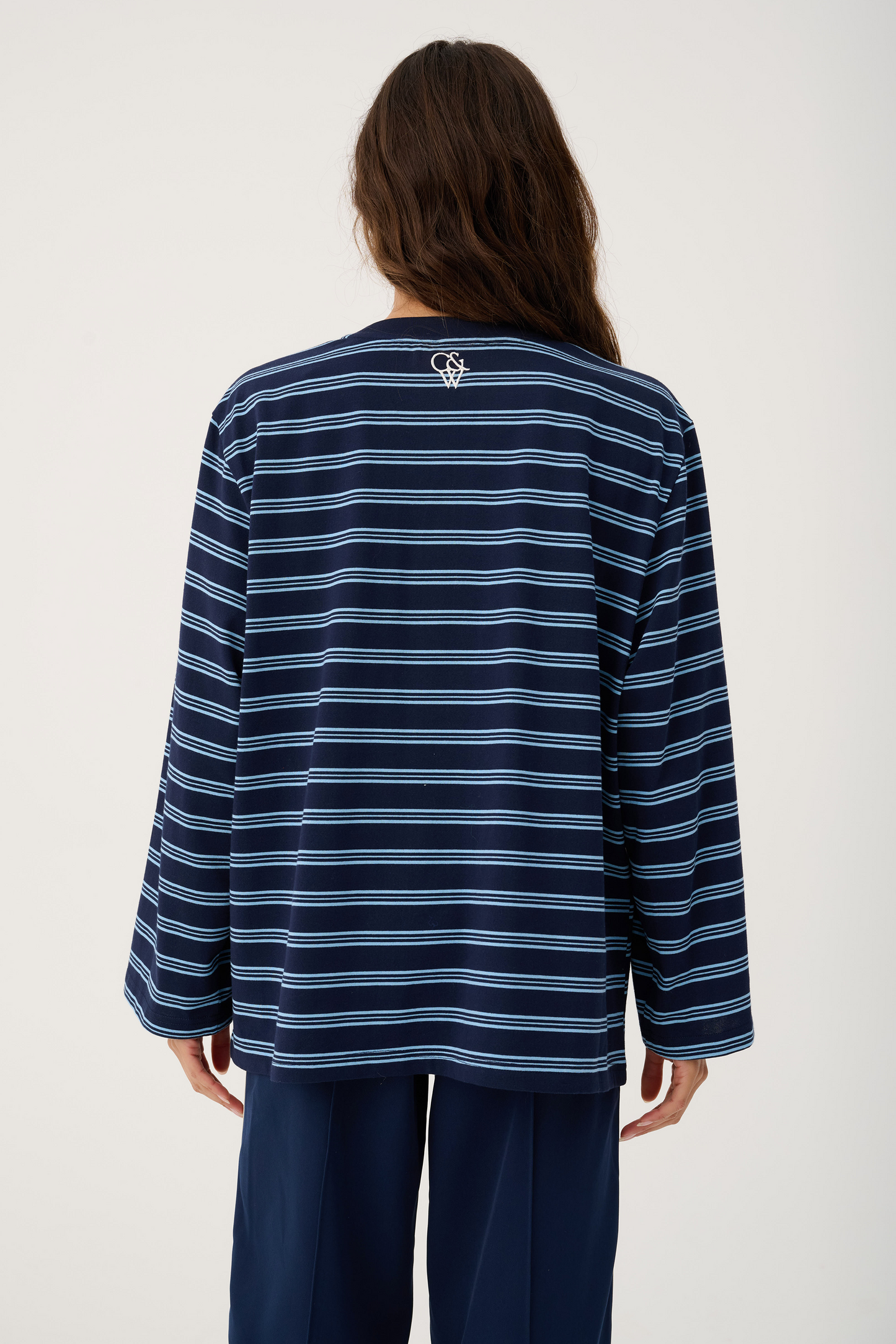Harley Long Sleeve- Navy Stripe