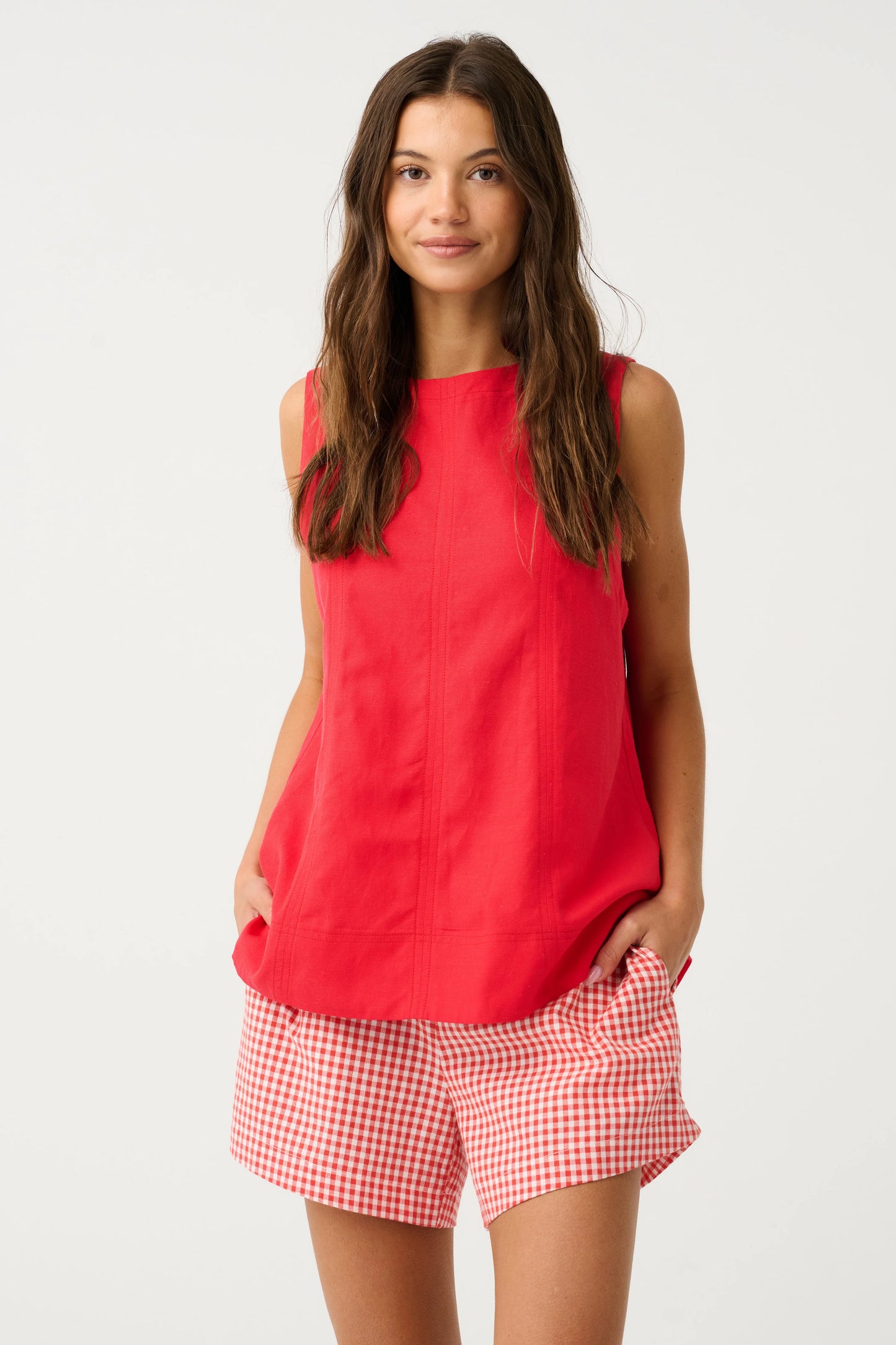 Demi Short- Mandarin Gingham