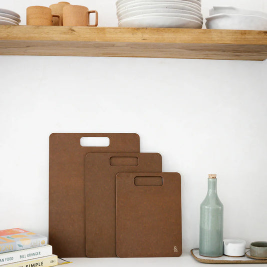 Wood Fibre Chopping Board Trio ~ Nutmeg